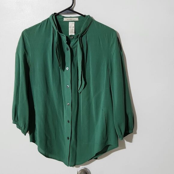 Laundry by Design Green Blouse - Picture 3 of 4